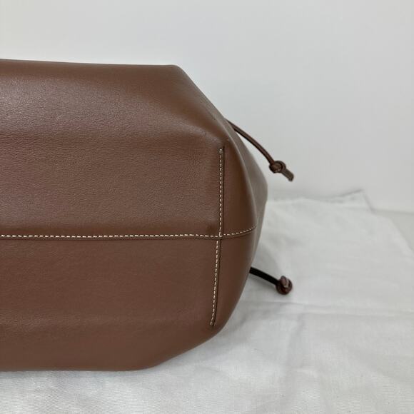 Yuzefi Mochi Large Tote Bag Brown Leather Designer Contemporary Minimalist - Picture 10 of 16